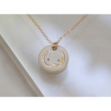 Boobie Necklace. Porcelain and Gold White Necklace - Niamh.Co