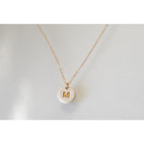 Porcelain and Gold Initial Necklace - Niamh.Co