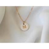 Porcelain and Gold Initial Necklace
